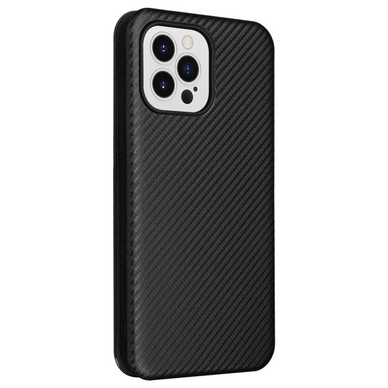 Schutzhülle Für iPhone 14 Pro Flip Case Farbige Kohlefaser