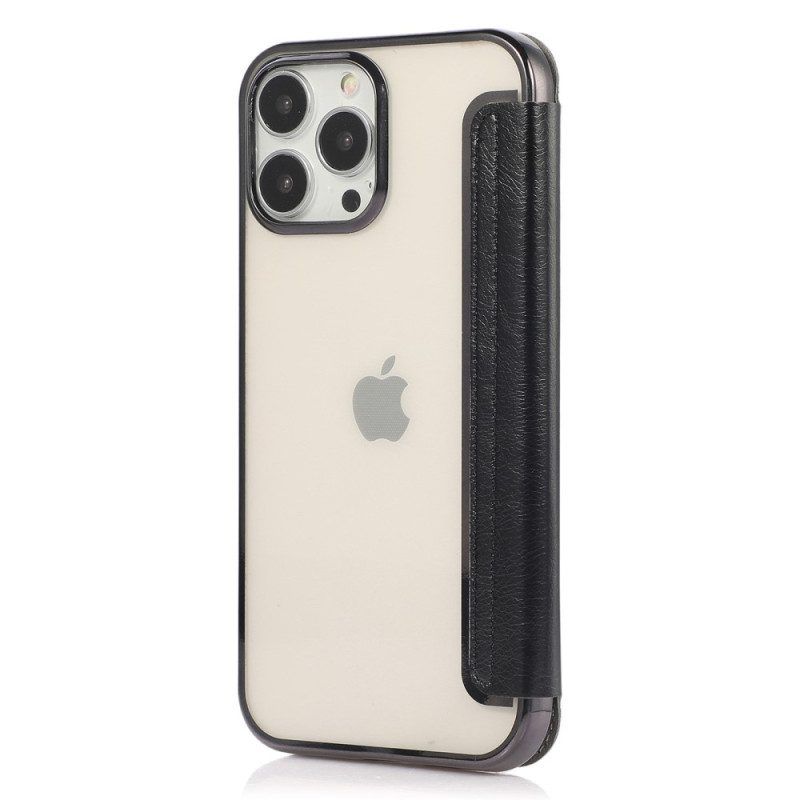 Schutzhülle Für iPhone 14 Pro Flip Case Kartenhalter Aus Kunstleder