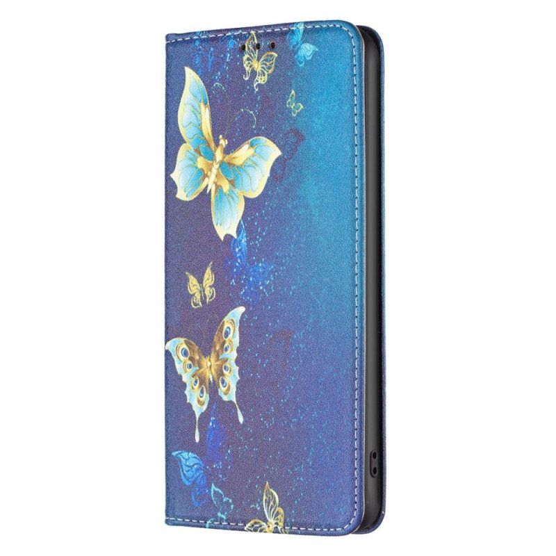 Schutzhülle Für iPhone 14 Pro Flip Case Schmetterlinge