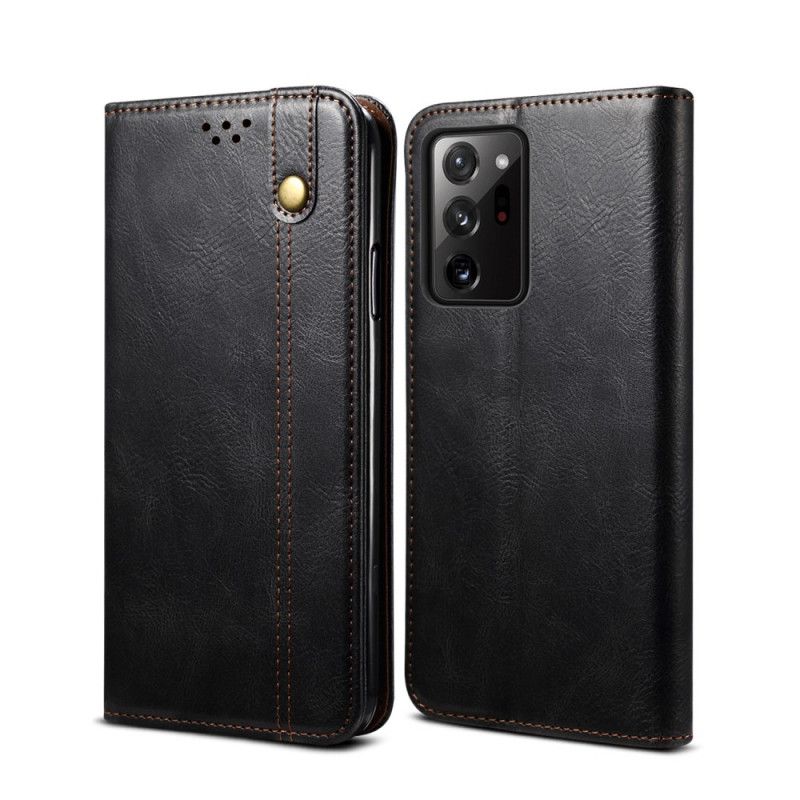 Flip Case Für Samsung Galaxy S20 Plus / S20 Plus 5G Schwarz Gewachstes Kunstleder