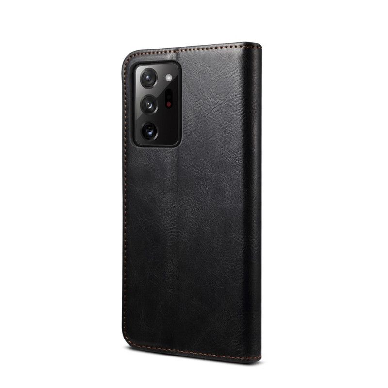 Flip Case Für Samsung Galaxy S20 Plus / S20 Plus 5G Schwarz Gewachstes Kunstleder