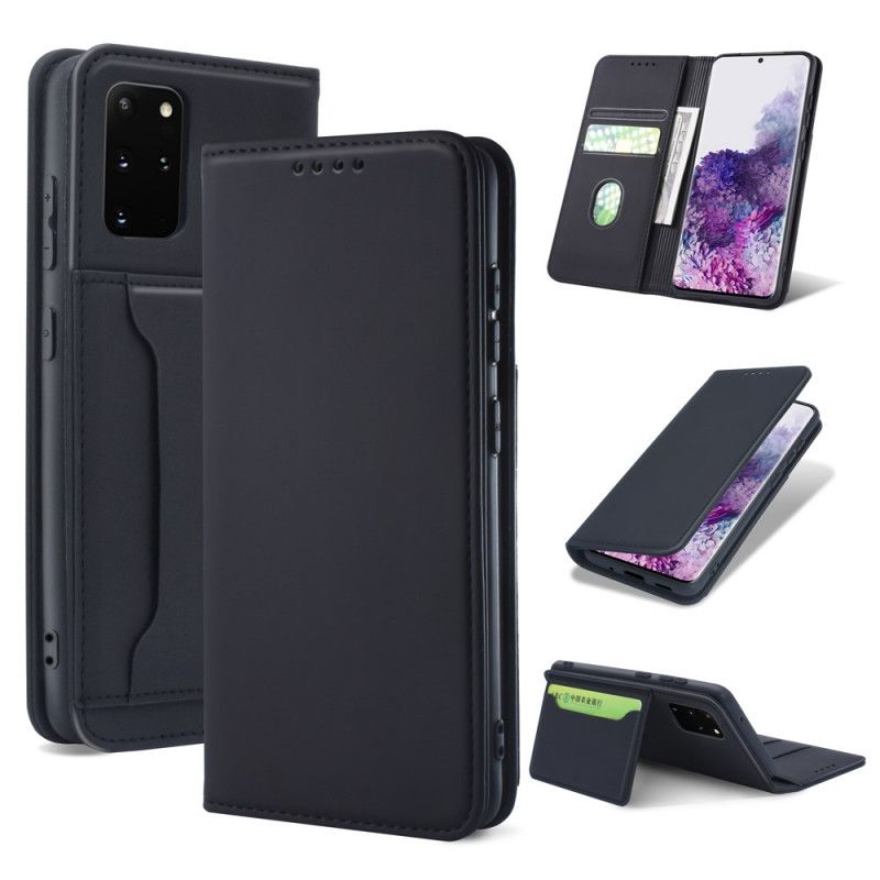 Flip Case Für Samsung Galaxy S20 Plus / S20 Plus 5G Schwarz Inhaber Einer Unterstützungskarte