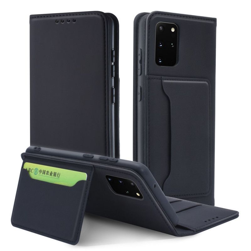 Flip Case Für Samsung Galaxy S20 Plus / S20 Plus 5G Schwarz Inhaber Einer Unterstützungskarte