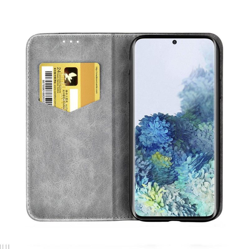 Flip Case Samsung Galaxy S20 Plus / S20 Plus 5G Grau Zweifarbiger Ledereffekt