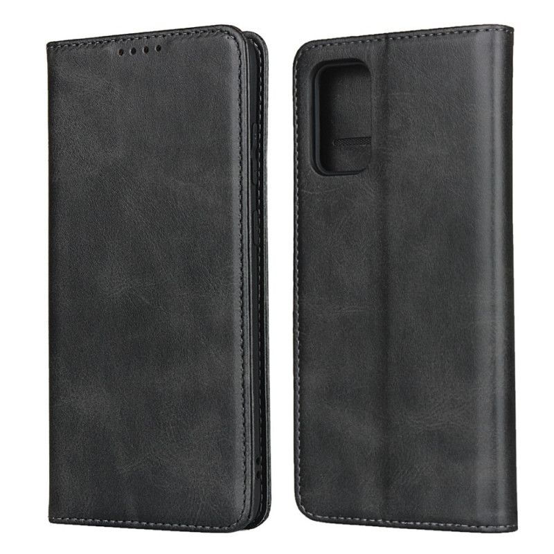 Flip Case Samsung Galaxy S20 Plus / S20 Plus 5G Schwarz Echtes Leder