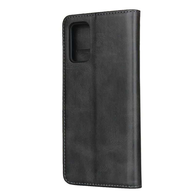 Flip Case Samsung Galaxy S20 Plus / S20 Plus 5G Schwarz Echtes Leder