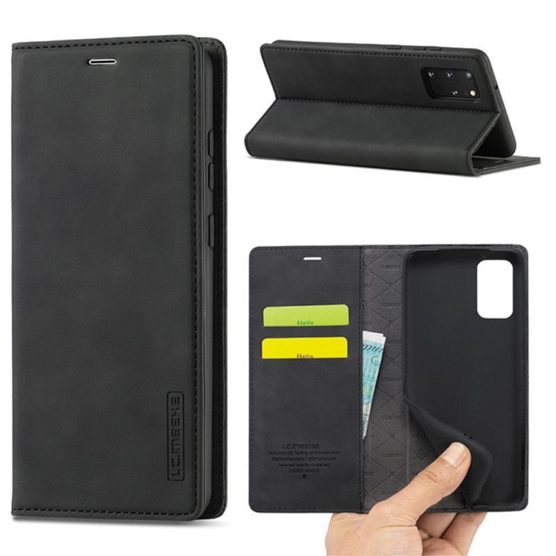 Flip Case Samsung Galaxy S20 Plus / S20 Plus 5G Schwarz Lc.Imeeke Ledereffekt