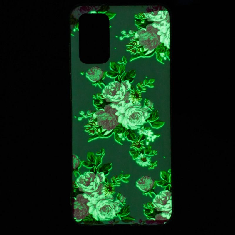 Hülle Samsung Galaxy S20 Plus / S20 Plus 5G Fluoreszierende Blüten