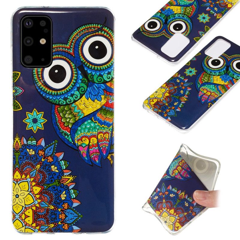 Hülle Samsung Galaxy S20 Plus / S20 Plus 5G Fluoreszierende Mandala-Eule