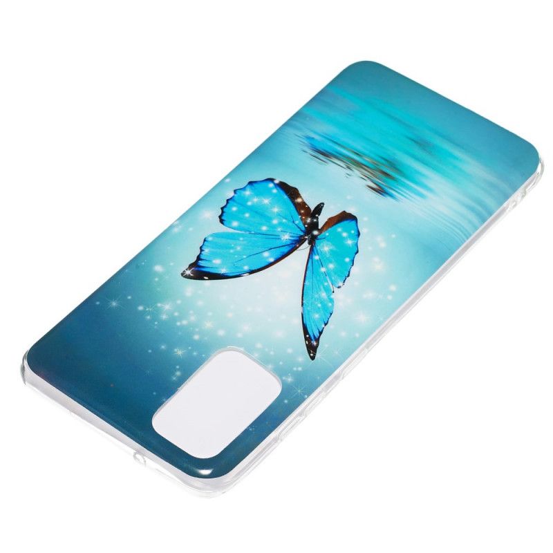 Hülle Samsung Galaxy S20 Plus / S20 Plus 5G Fluoreszierender Blauer Schmetterling