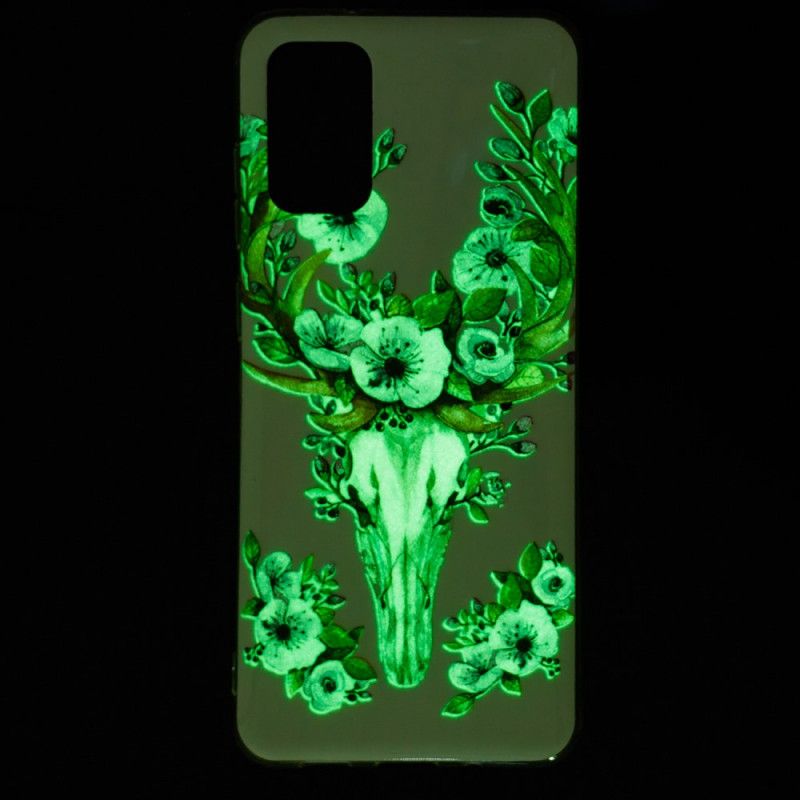 Hülle Samsung Galaxy S20 Plus / S20 Plus 5G Fluoreszierender Blühender Elch