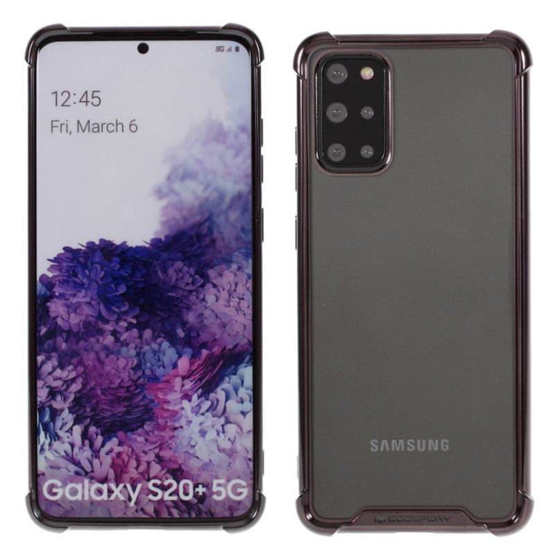 Hülle Samsung Galaxy S20 Plus / S20 Plus 5G Schwarz Transparente. Goosperyfarbene Kanten