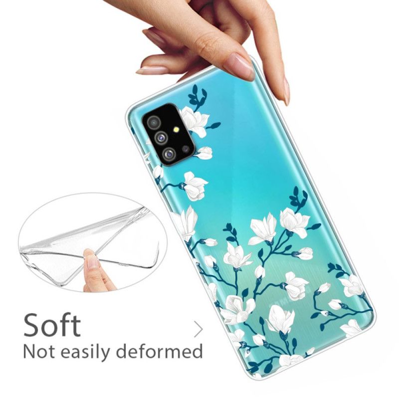 Hülle Samsung Galaxy S20 Plus / S20 Plus 5G Weiße Blüten