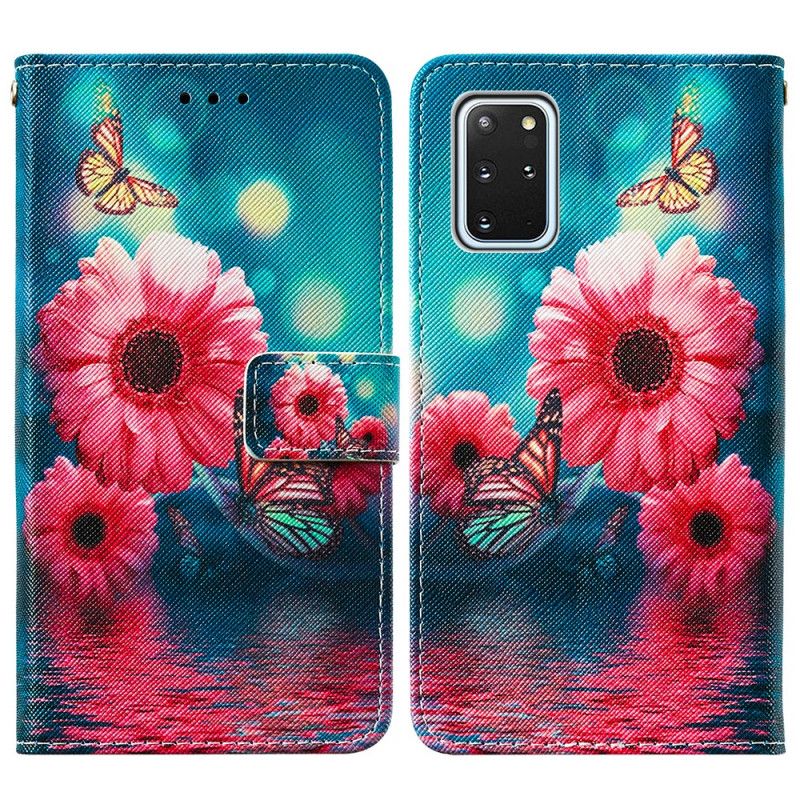 Lederhüllen Für Samsung Galaxy S20 Plus / S20 Plus 5G Blumen Und Schmetterlinge