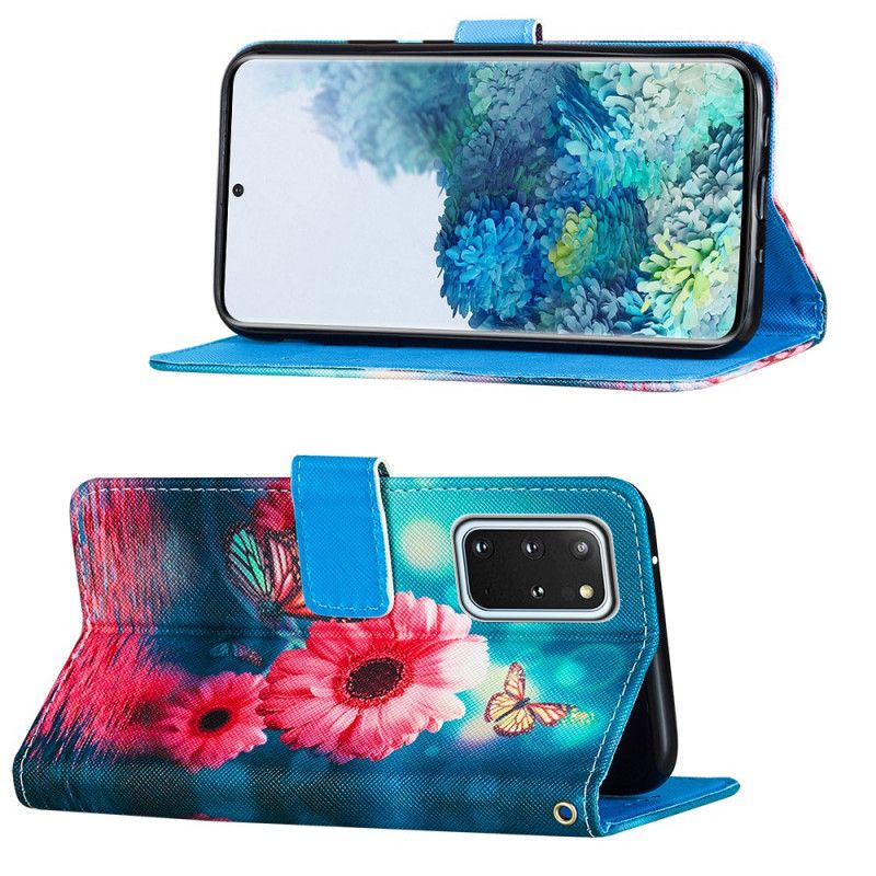 Lederhüllen Für Samsung Galaxy S20 Plus / S20 Plus 5G Blumen Und Schmetterlinge
