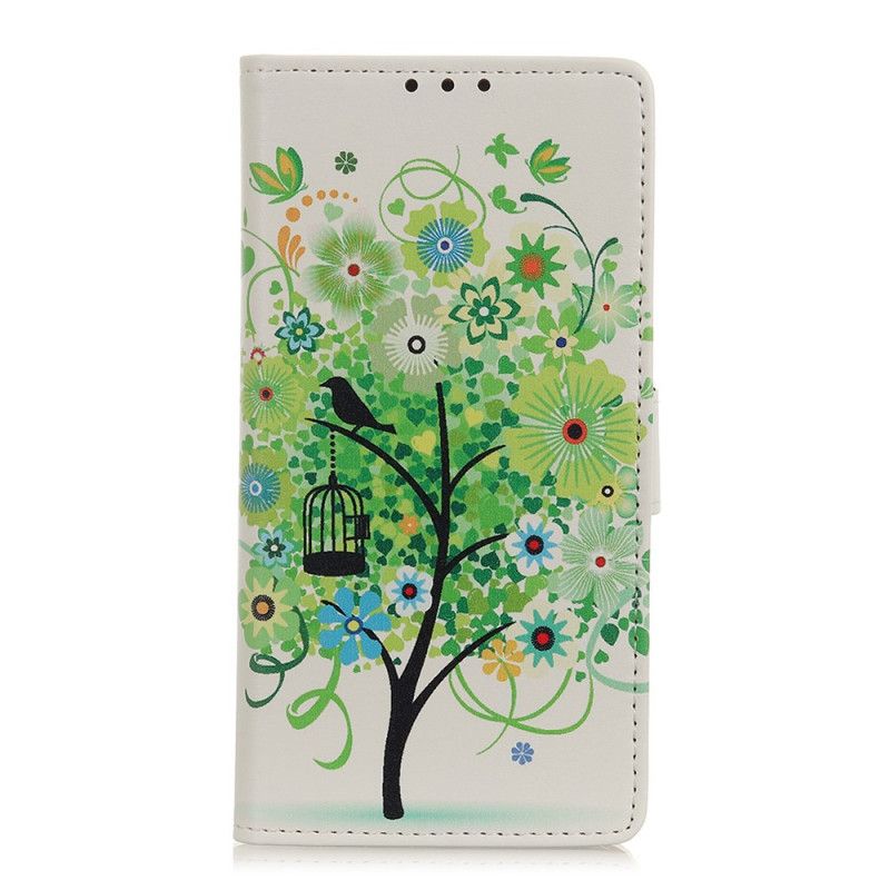Lederhüllen Für Samsung Galaxy S20 Plus / S20 Plus 5G Hellblau Blühender Baum