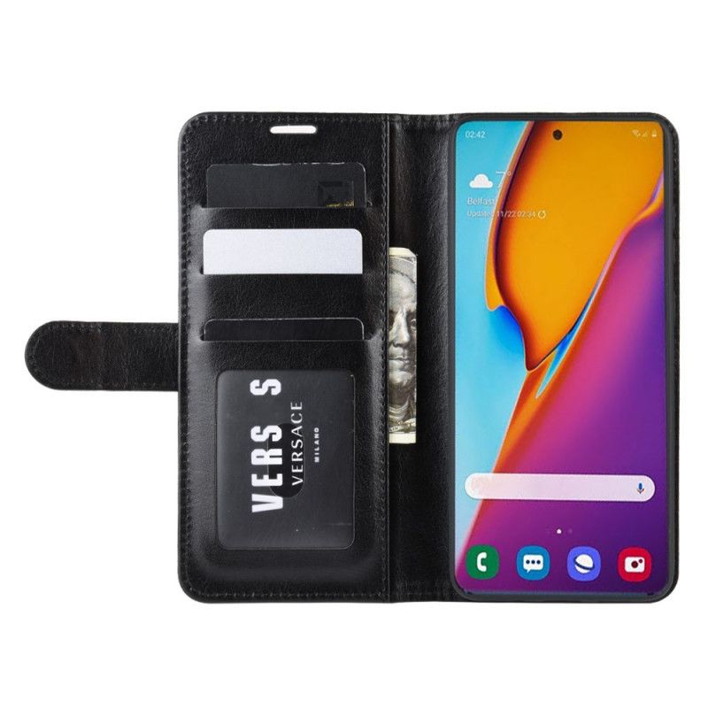 Lederhüllen Samsung Galaxy S20 Plus / S20 Plus 5G Schwarz Feiner Ledereffekt