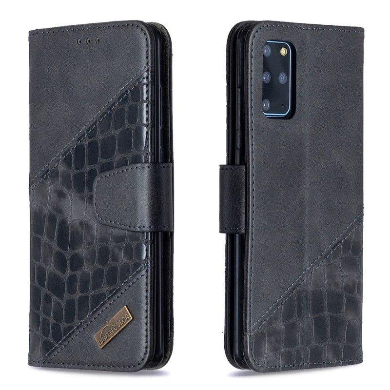 Lederhüllen Samsung Galaxy S20 Plus / S20 Plus 5G Schwarz Klassischer Krokodilhauteffekt