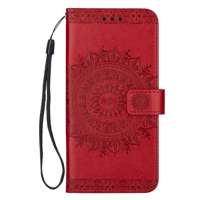 Lederhüllen Samsung Galaxy S20 Plus / S20 Plus 5G Schwarz Mandala Mit Tanga