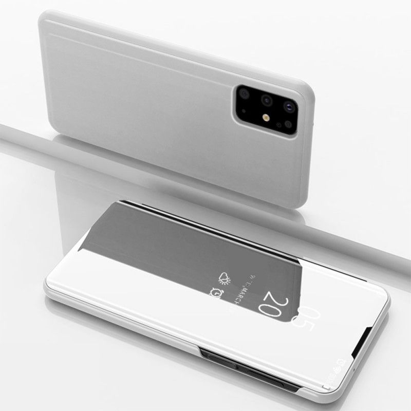 Sichtabdeckung Samsung Galaxy S20 Plus / S20 Plus 5G Schwarz Spiegel Und Kunstleder
