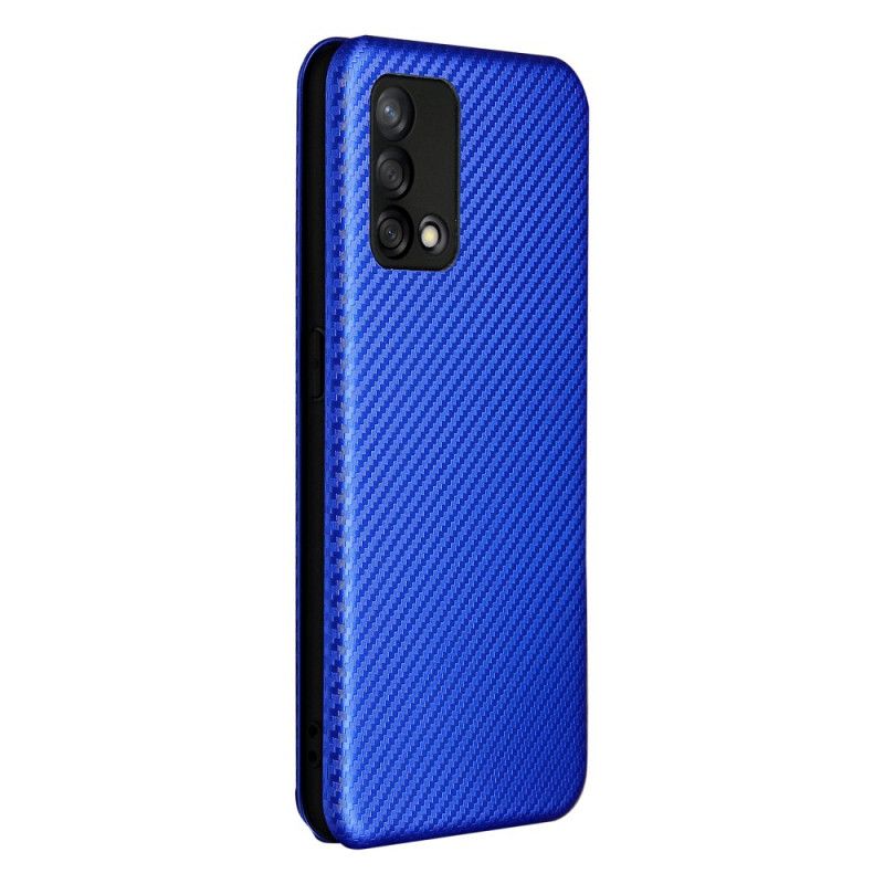 Flip Case Oppo A74 4g Handyhülle Kohlefaser