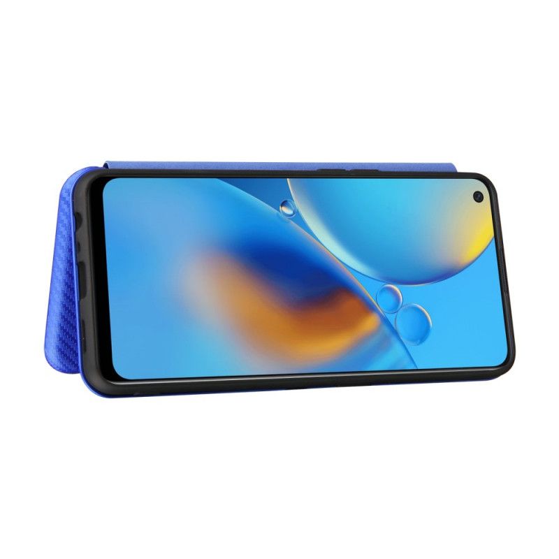 Flip Case Oppo A74 4g Handyhülle Kohlefaser