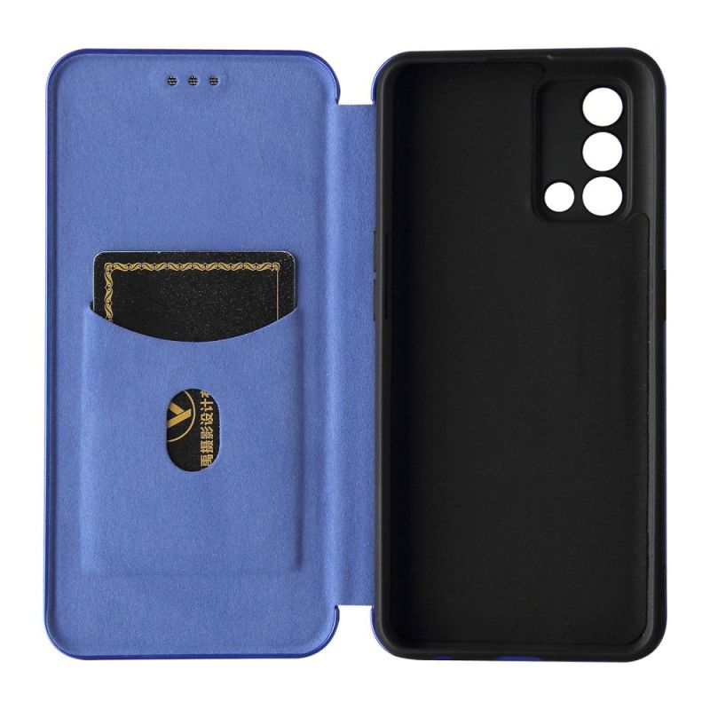 Flip Case Oppo A74 4g Handyhülle Kohlefaser