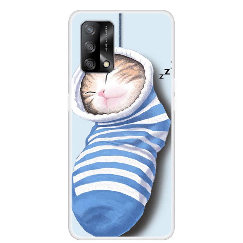 Hülle Oppo A74 4g Handyhülle Schlafendes Kätzchen