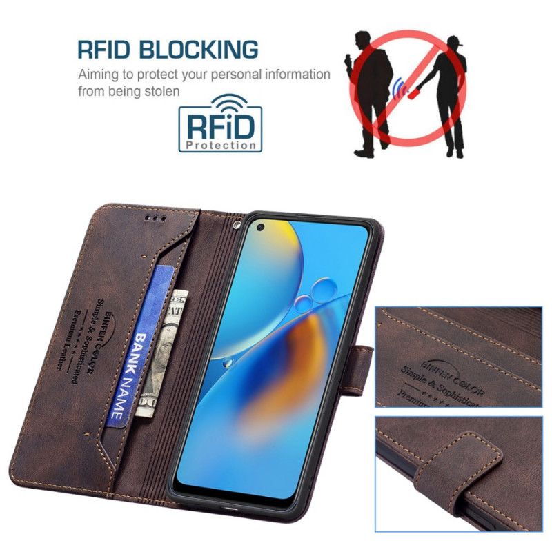 Lederhüllen Für Oppo A74 4g Rfid Binfen Farbe