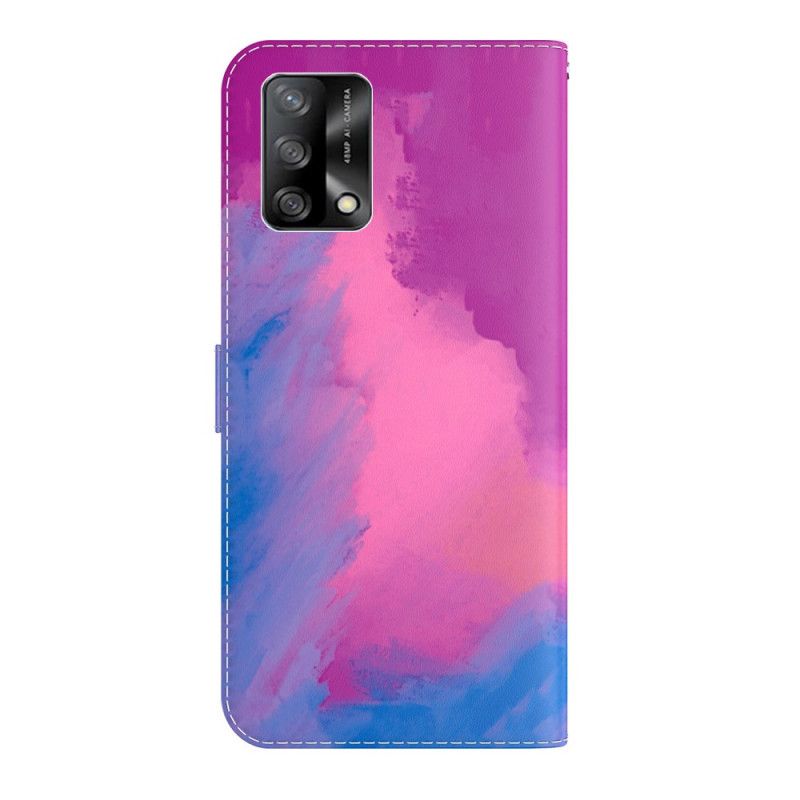 Lederhüllen Oppo A74 4g Handyhülle Aquarell