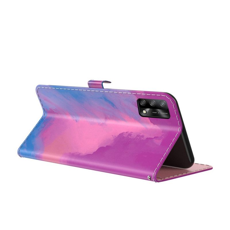 Lederhüllen Oppo A74 4g Handyhülle Aquarell