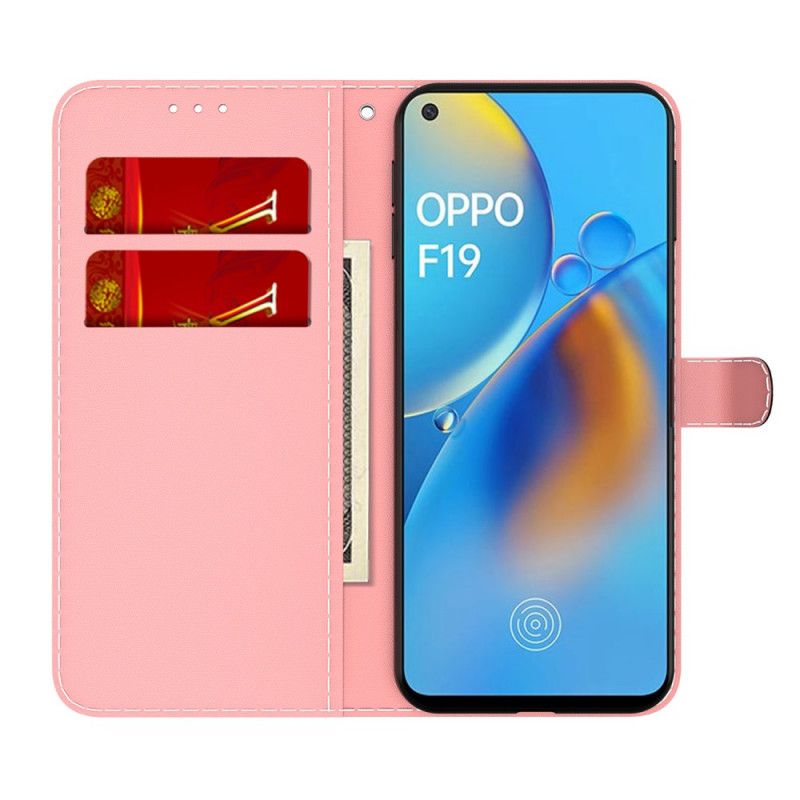 Lederhüllen Oppo A74 4g Handyhülle Aquarell