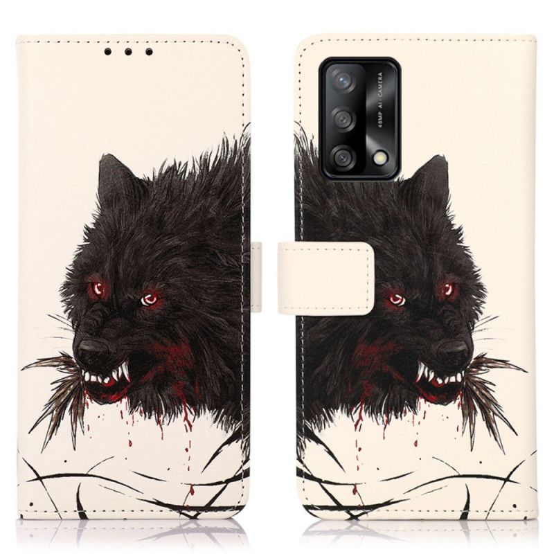 Lederhüllen Oppo A74 4g Hungriger Wolf