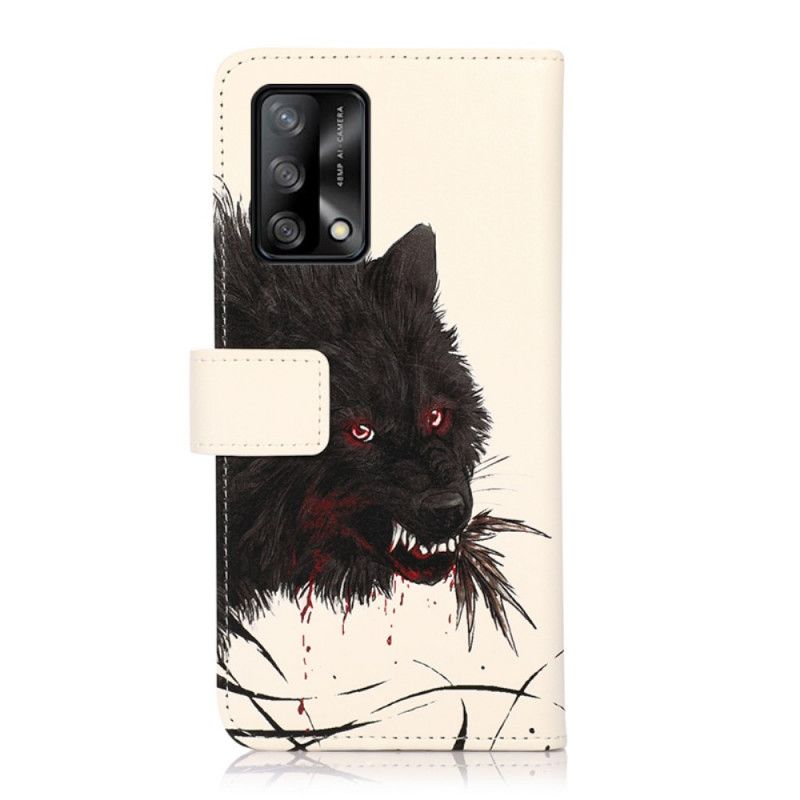 Lederhüllen Oppo A74 4g Hungriger Wolf