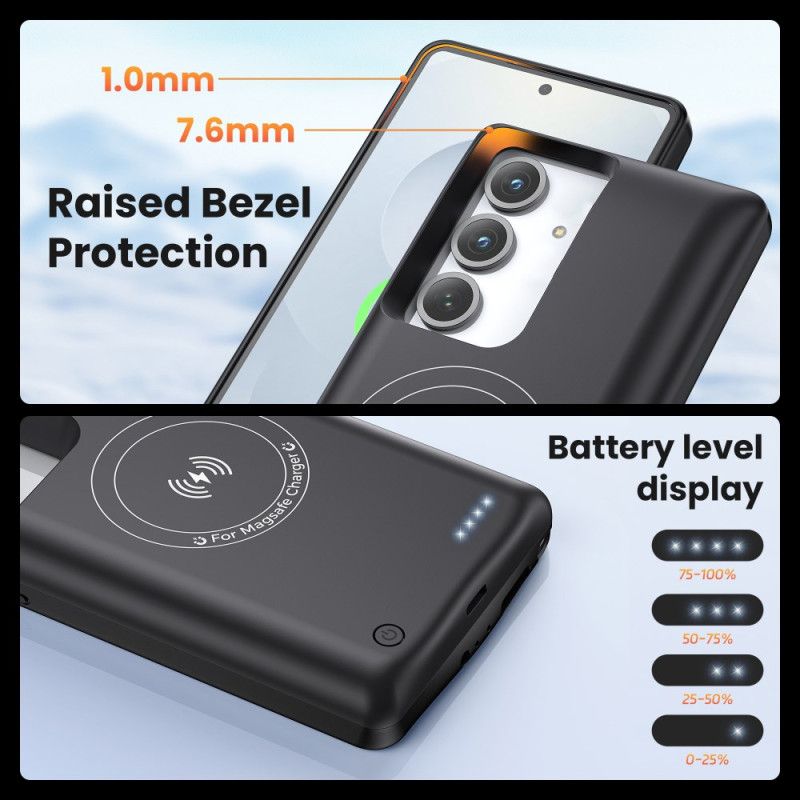 Externe Akkuhülle Mit 10000 Mah Für Samsung Galaxy S25/s24 Mit Magnetischer Befestigung