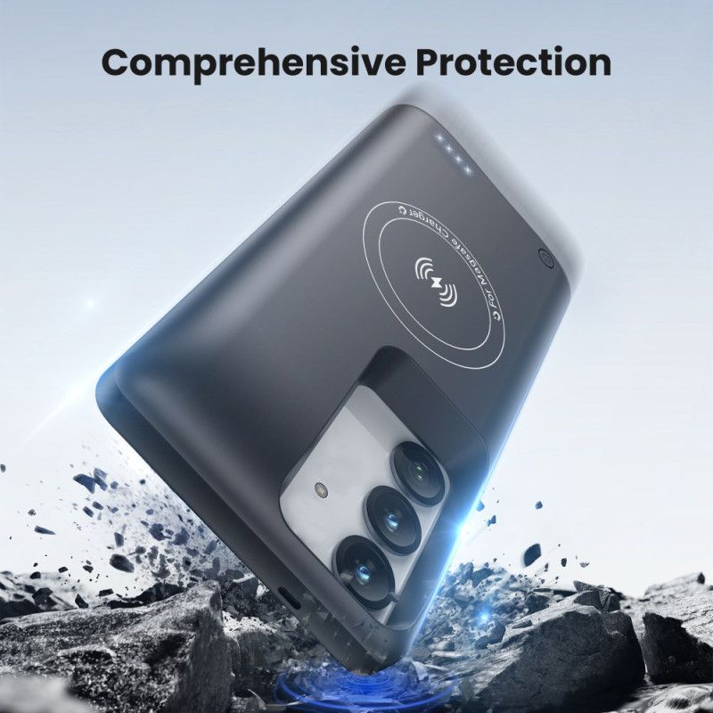 Externe Akkuhülle Mit 10000 Mah Für Samsung Galaxy S25/s24 Mit Magnetischer Befestigung