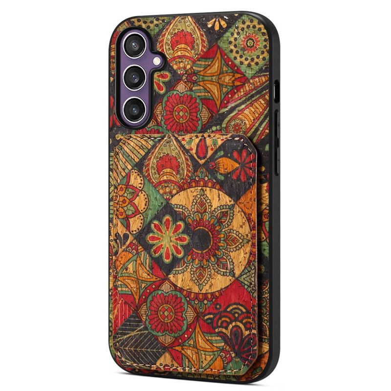 Hülle Für Samsung Galaxy S25 5g Kartenhalter Und Ständer Mit Blumenmuster