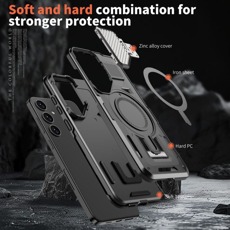 Hülle Für Samsung Galaxy S25 5g Magsafe-kompatible Halterung Und Objektivschutz