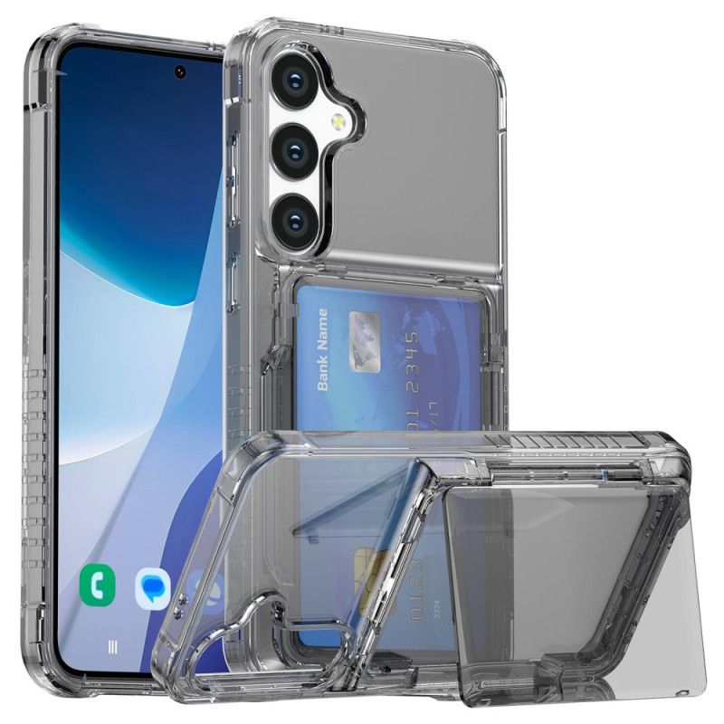 Hülle Für Samsung Galaxy S25 5g Transparent Mit Integriertem Kartenhalter