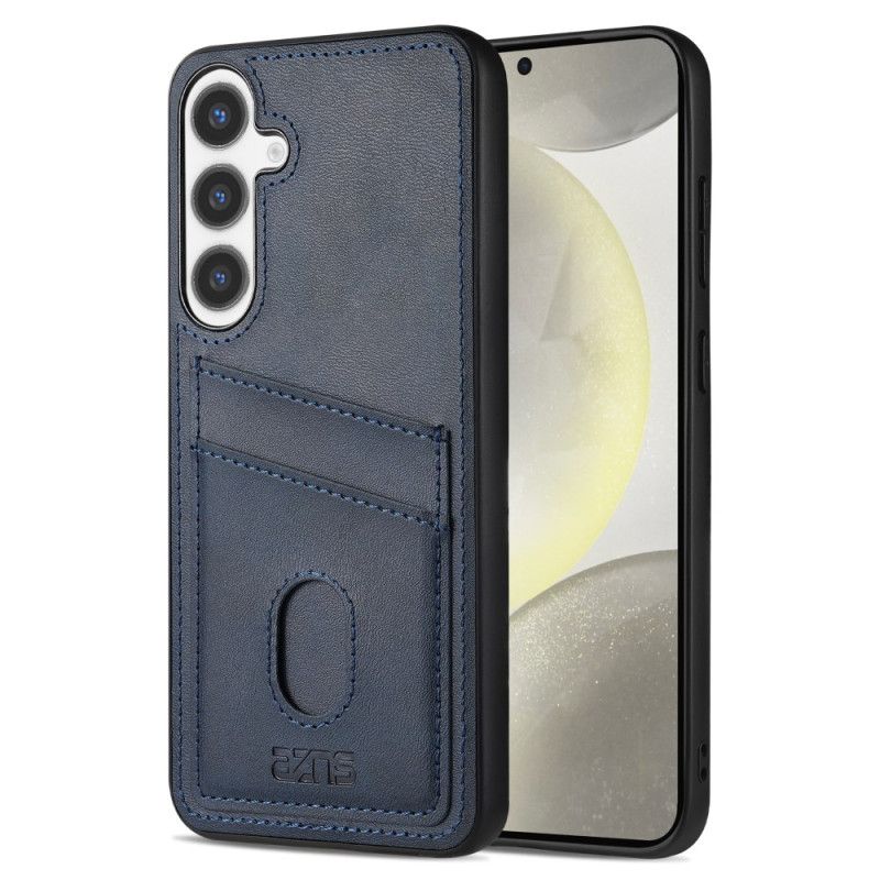 Hülle Samsung Galaxy S25 5g Handyhülle Kartenhalter Aus Strukturiertem Leder