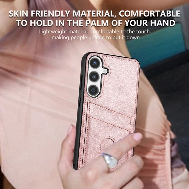 Hülle Samsung Galaxy S25 5g Handyhülle Kartenhalter Aus Strukturiertem Leder