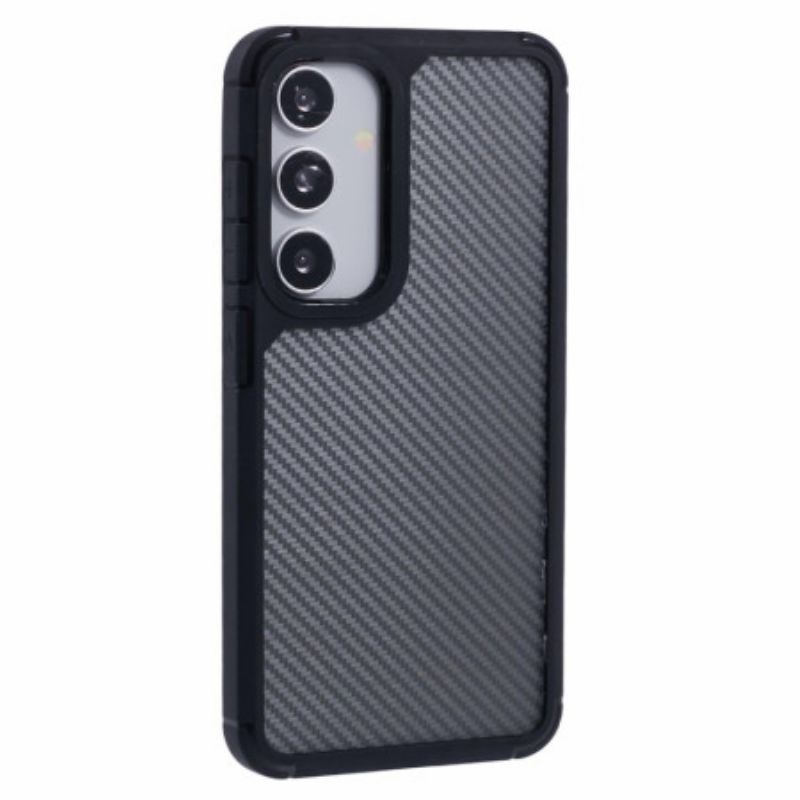 Hülle Samsung Galaxy S25 5g Handyhülle Transparente Kohlefaser-optik