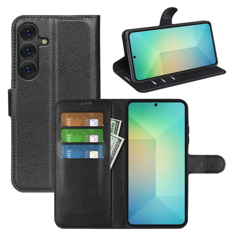 Lederhüllen Für Samsung Galaxy S25 5g Klassisches Litschi-kunstleder