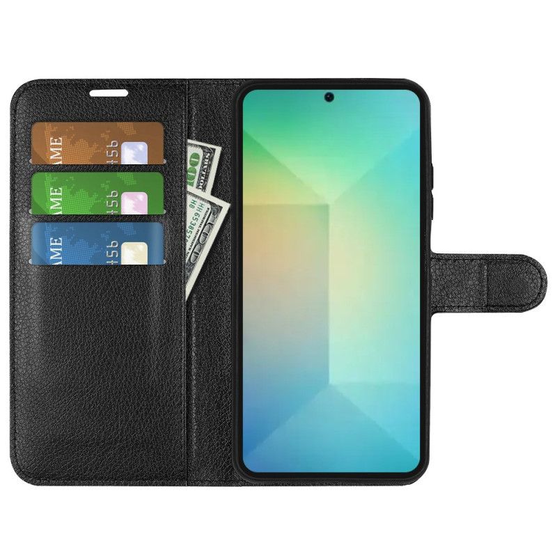 Lederhüllen Für Samsung Galaxy S25 5g Klassisches Litschi-kunstleder