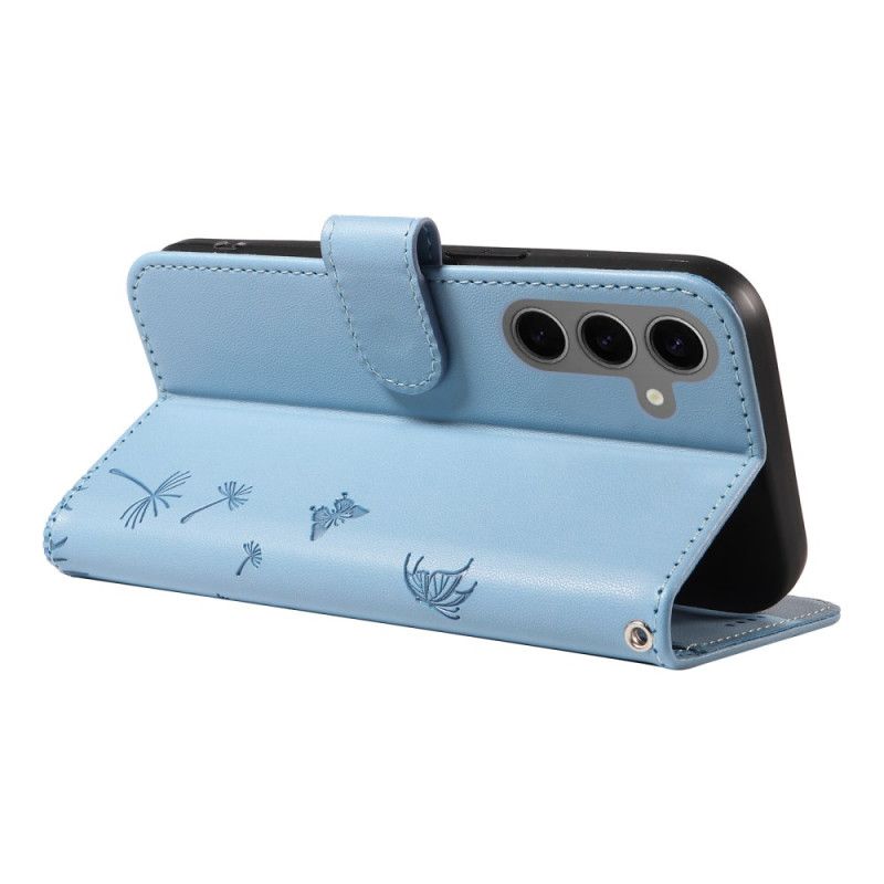 Lederhüllen Für Samsung Galaxy S25 5g Löwenzahn-riemen