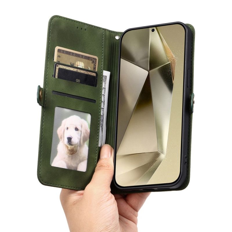 Lederhüllen Für Samsung Galaxy S25 5g Mandala-wildlederoptik