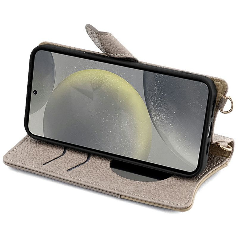 Lederhüllen Für Samsung Galaxy S25 5g Spiegel Und Kette