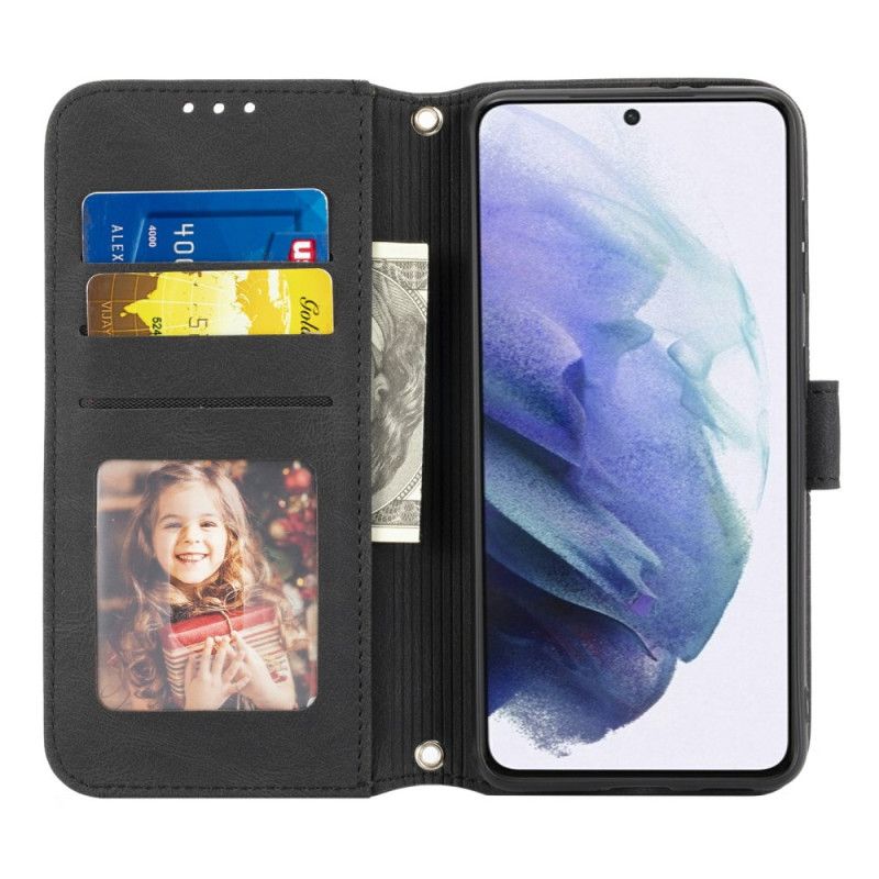 Lederhüllen Samsung Galaxy S25 5g Bordüre Und Umhängeband