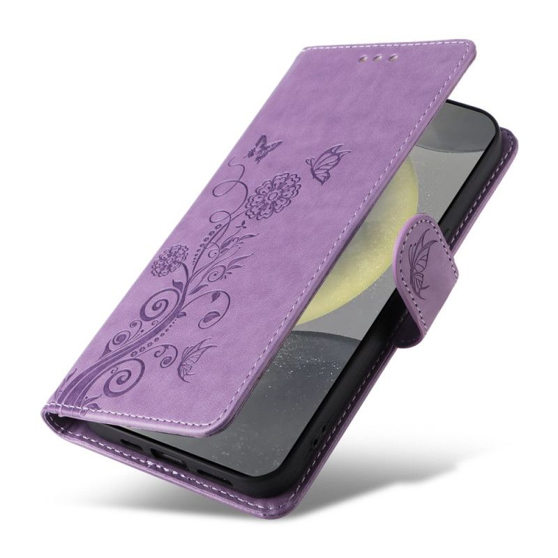 Lederhüllen Samsung Galaxy S25 5g Handyhülle Kleine Blumen