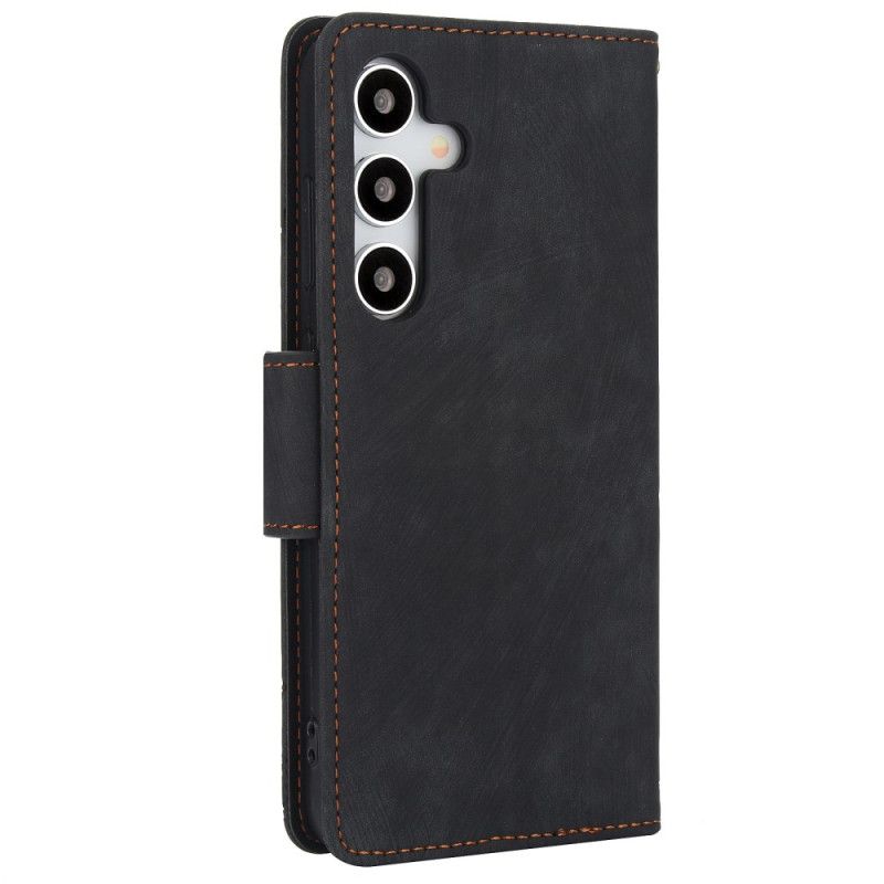 Lederhüllen Samsung Galaxy S25 5g Wildlederoptik Mit Blumenmuster